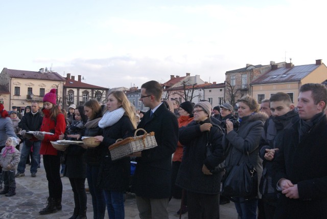 Wigilia organizowana przez posła Jacka Osucha w 2014 r.