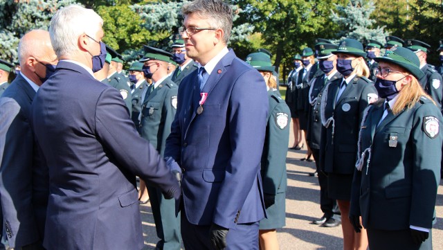 Uroczystość przebiegała z zachowaniem środków bezpieczeństwa związanych z pandemią.