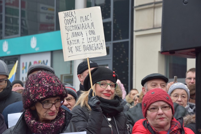 Protest na placu Szewczyka w Katowicach