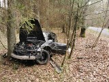 Wypadek w Niemirach, niedaleko S8. Kierowca stracił panowanie nad kierownicą. Był pijany. 10.04.2022