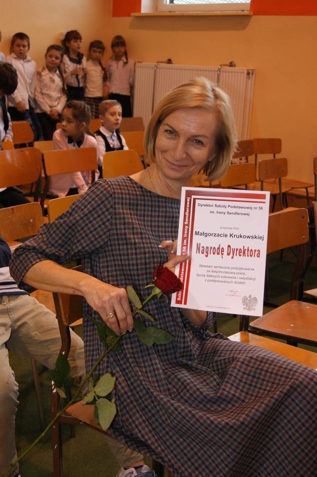 Małgorzata Krukowska jest nauczycielką edukacji wczesnoszkolnej w SP nr 58 w Bydgoszczy.