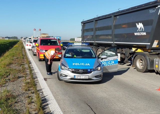 Wypadek trzech tirów na autostradzie A4 pod Wrocławiem