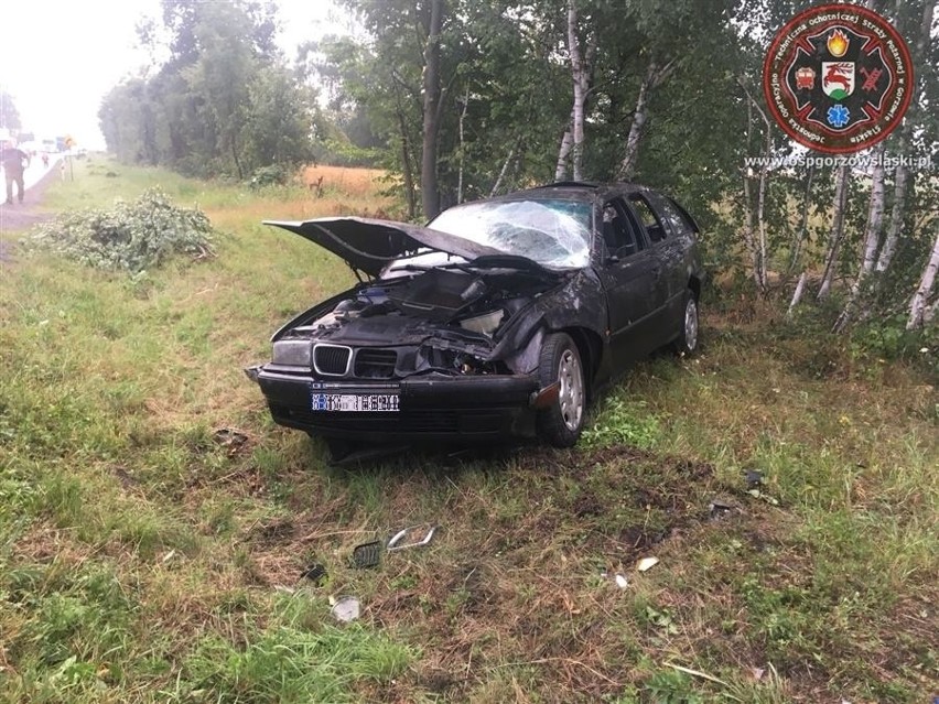 Wypadek bmw między Gorzowem Śląskim i Praszką.