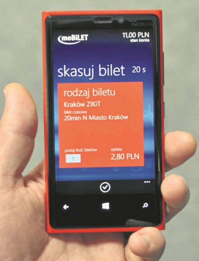 Jedna z aplikacji mobilnych do zakupu e-biletów