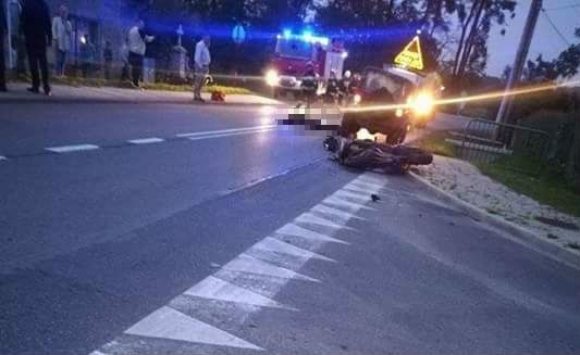 Tragiczny wypadek w Sośnicowicach. Zginął motocyklista ZDJĘCIA