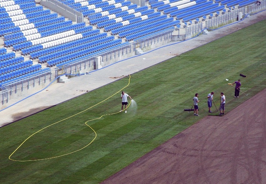 To już szósta wymiana trawy na stadionie przy Bułgarskiej