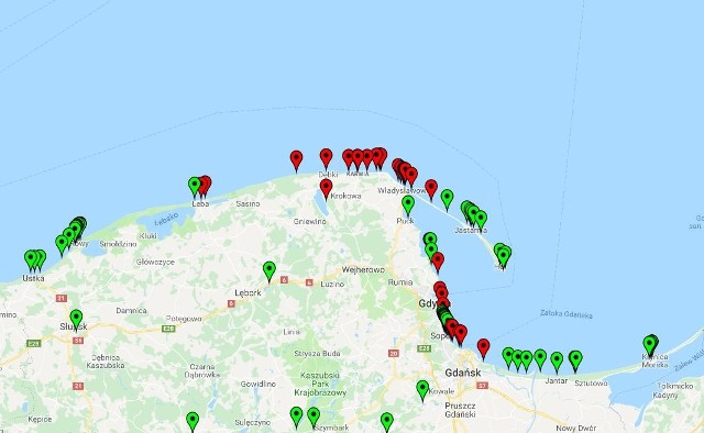 Sinice Bałtyk 2018. Gdzie zakaz kąpieli? Lista otwartych i zamkniętych kąpielisk. Sinice w Bałtyku stan na 29 lipca [MAPA ONLINE]