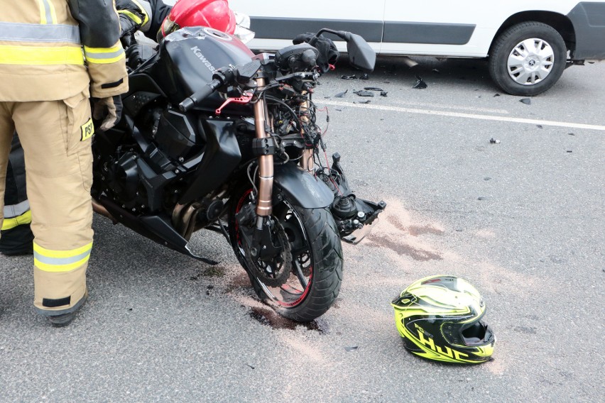 Wypadek na Strzemięcinie w Grudziądzu. Motocykl zderzył się...