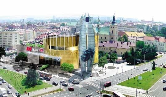 Tak niedługo może wyglądać rzeszowski "plac defilad&#8221;. Centrum handlowe Parkridge projektu Andrzeja Lipskiego - IMB Asymetria z Krakowa.