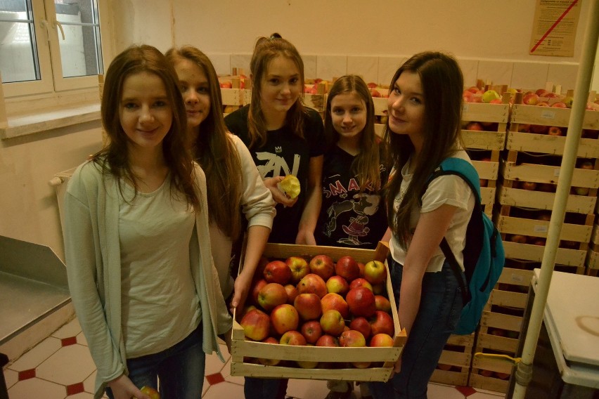 - Cieszymy się z jabłek bo zdrowe odżywianie jest dla nas...