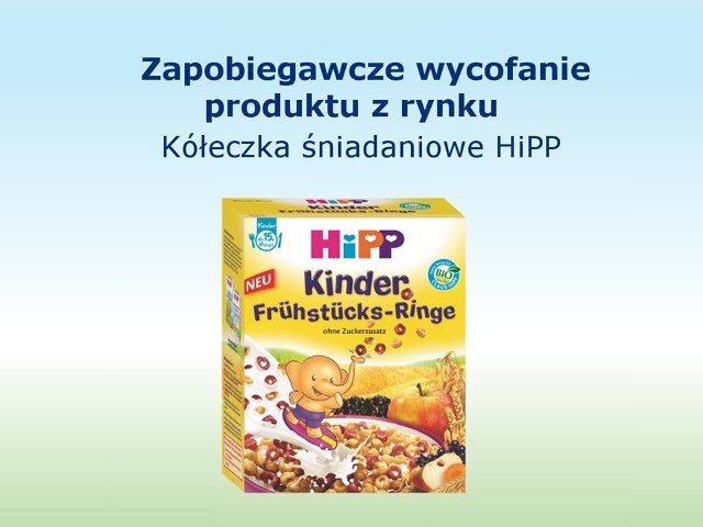 Wycofane "kółeczka śniadaniowe"