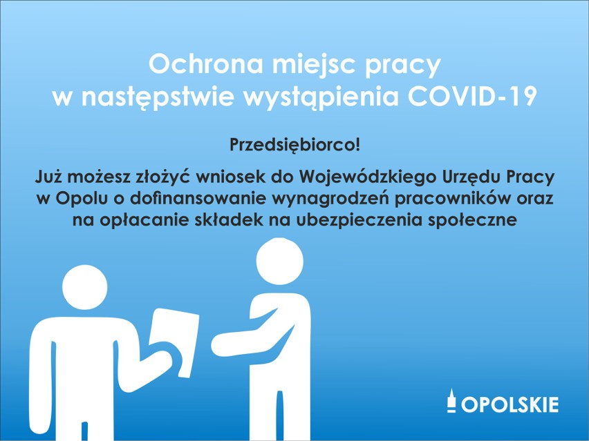 WUP w Opolu przyjmuje wnioski od przedsiębiorców o dofinansowanie do wynagrodzeń pracowników 
