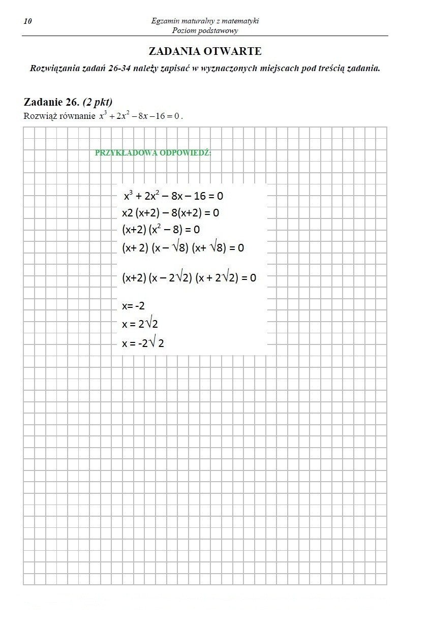 MATURA 2013 z CKE. Matematyka - poziom podstawowy [ARKUSZE, ODPOWIEDZI]