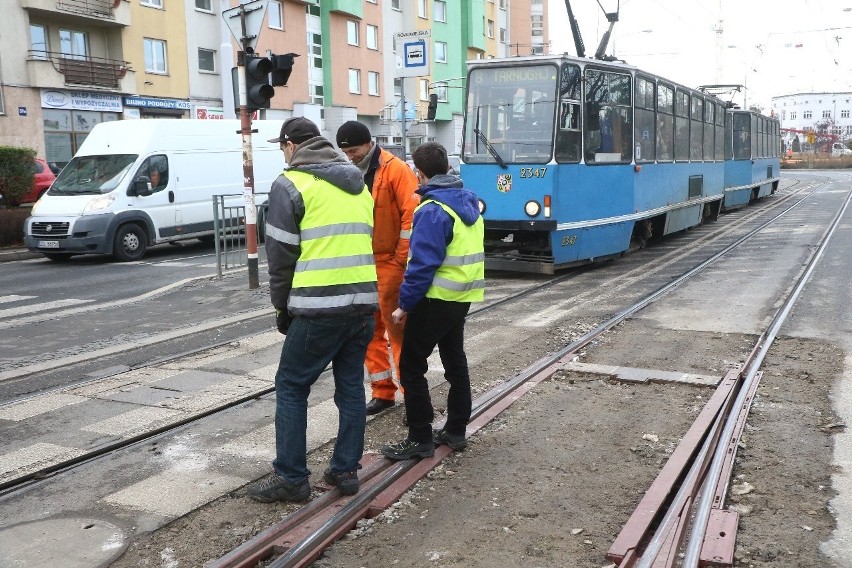 Wykolejenie tramwaju na Jedności Narodowej