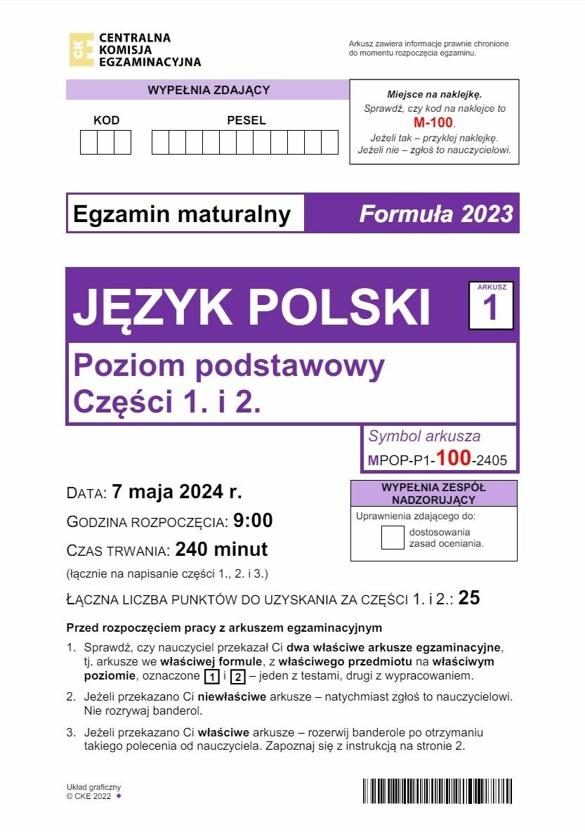 Matura z języka polskiego 2024. Zobacz arkusze i pytania...