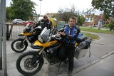 Austriaccy motocykliści zwiedzają Łódź na bmw f 800