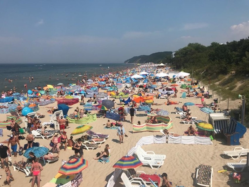 Plaża w Międzyzdrojach.