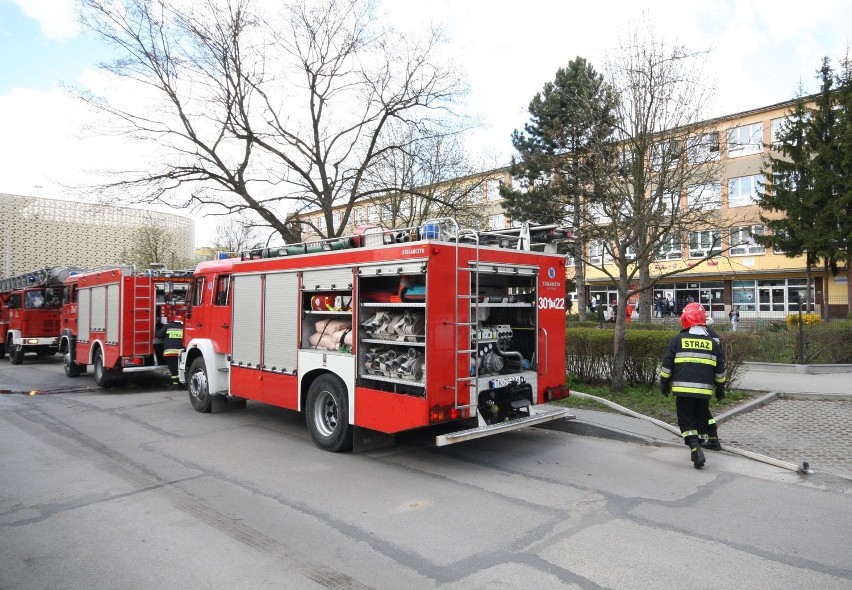 Pożar w ZSE w Kielcach