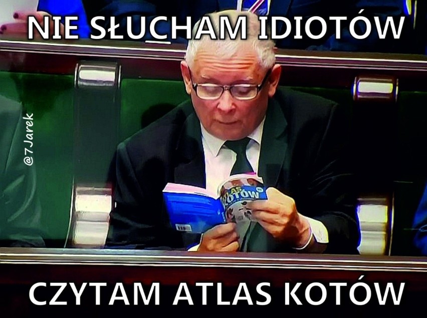 Jarosław Kaczyński podczas dzisiejszego posiedzenia Sejmu...