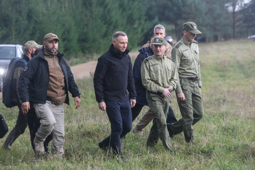 Prezydent Andrzej Duda na granicy polsko-białoruskiej
