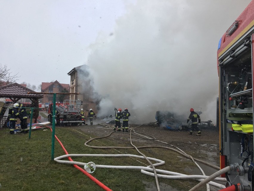 Pożar w Jastarni (29.03.2018)