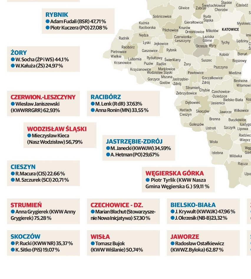 Wielcy zwycięzcy i wielcy przegrani wyborów 2014 w woj....