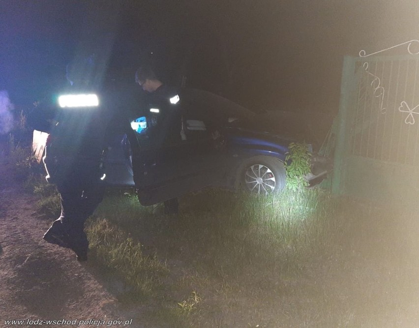 Nocny pościg ulicami Andrespola - kierowca nie zatrzymał się do policyjnej kontroli