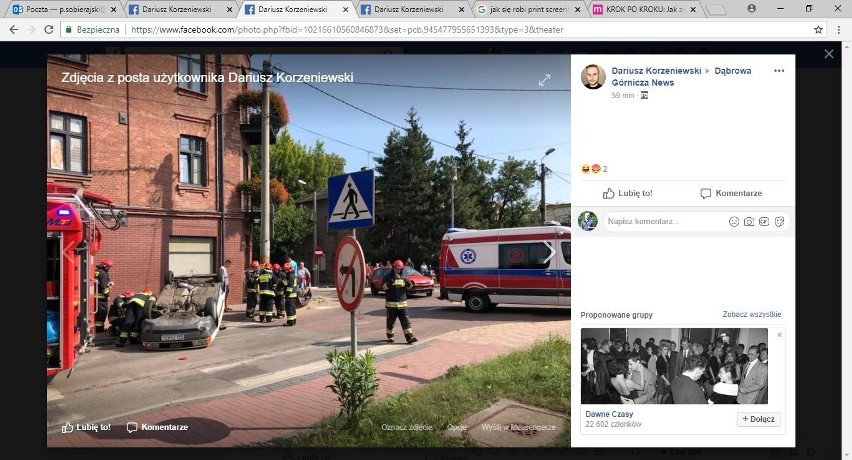 Wypadek w Dąbrowie Górniczej: W piątek 17 sierpnia u zbiegu...