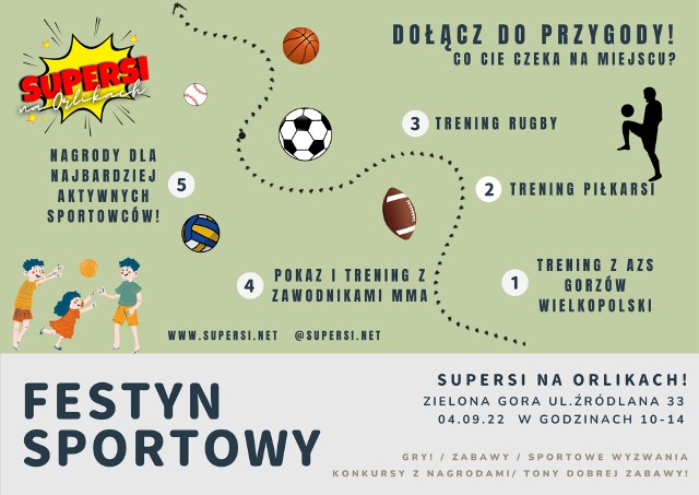 Festyn „Supersi na Orlikach” odbędzie się 4 września w Zielonej Górze.