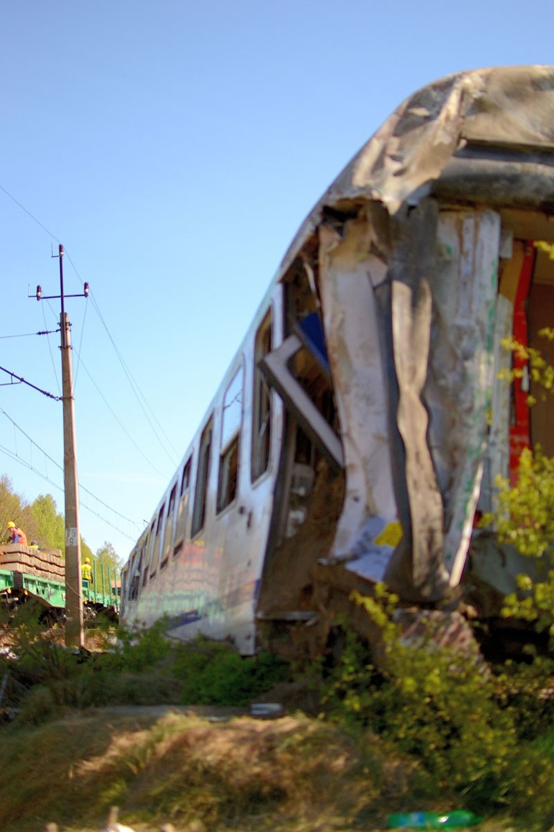 Po katastrofie kolejowej w Mostach kolo Leborka...