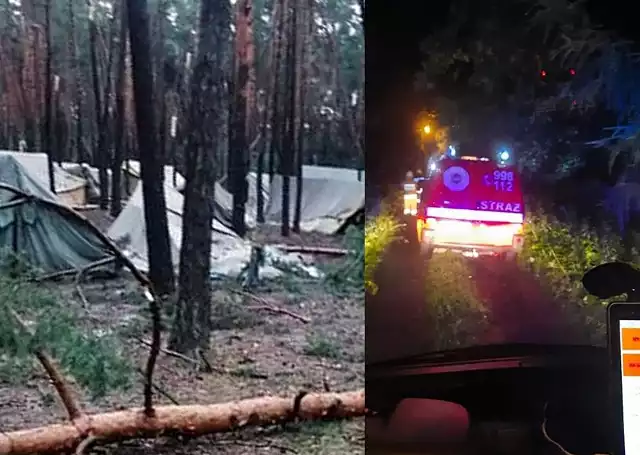 Silne burze przeszły przez powiat zawierciański. Ewakuowano uczestników obozu harcerskiego.