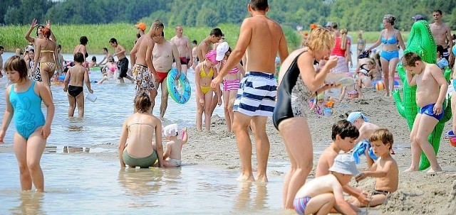 W miniony weekend plażę machowską w Tarnobrzegu odwiedziło kilka tysięcy osób.