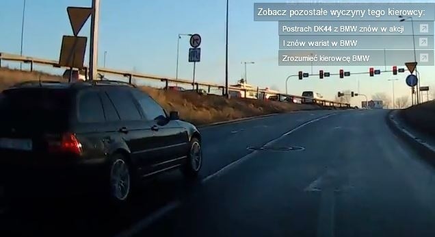 Postrach z BMW ma za nic przepisy drogowe [WIDEO]