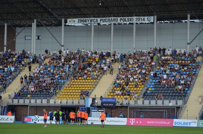 Kibice na meczu Zawisza Bydgoszcz-Jagiellonia Białystok 1:3...