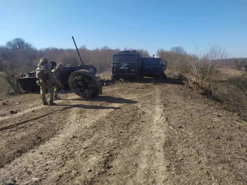 Ukraińskie siły zniszczyły rosyjską kolumnę niedaleko Sum