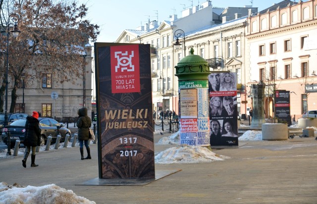 Reklamy jubileuszu Lublina  z logo miasta mają stać na pl. Wolności do 30 stycznia