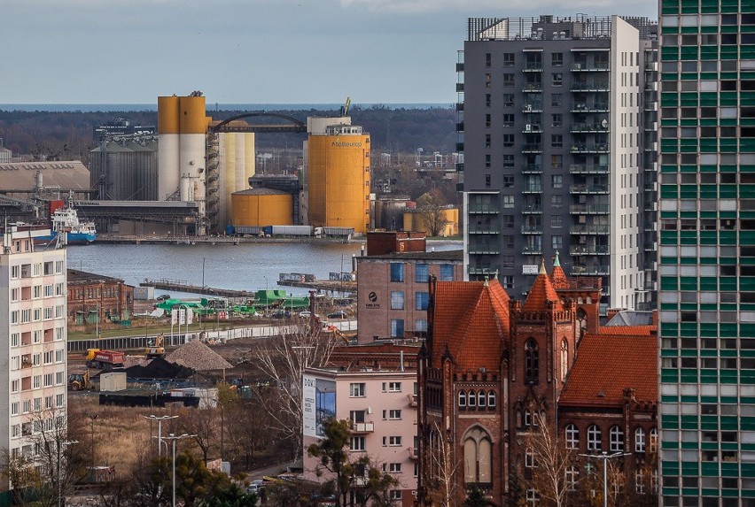 Panorama Gdańska  z Góry Gradowej 27.11.2020