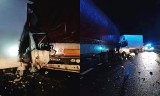 Wypadek na DK 19. Na trasie Radzyń Podlaski – Lubartów samochód dostawczy uderzył w tył ciężarówki