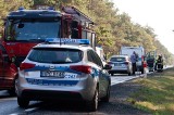 Wypadek na DK10 pod Bydgoszczą. Ciężarówka stanęła w poprzek. Trasa zablokowana
