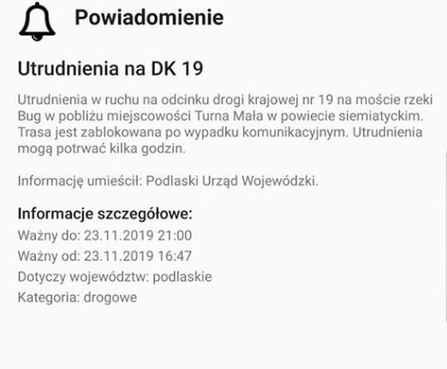 Podlasie. Trzy poważne wypadki w jednym czasie. Przyczyną marznące opady i gołoledź. Policja apeluje o ostrożność