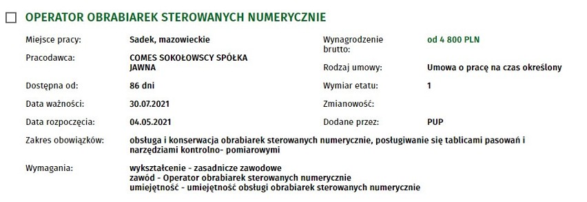 Zobacz oferty pracy w Szydłowcu i powiecie szydłowieckim. Ile pracodawcy dają zarobić i jakich pracowników poszukują?