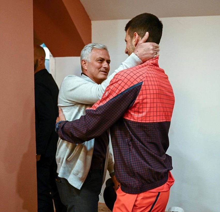 Novak Djoković i Jose Mourinho spotkali się przed meczem...