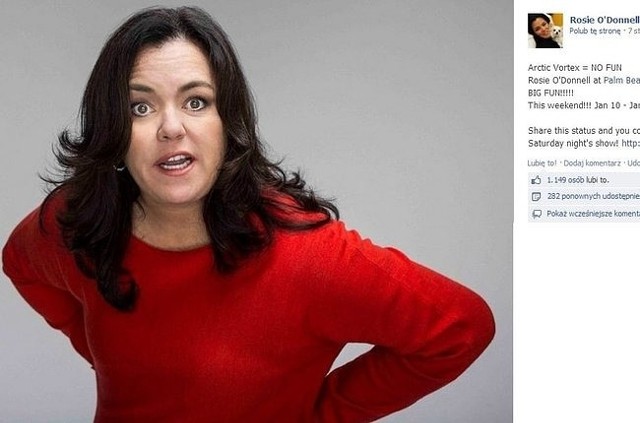 Rosie O'Donnell (fot. screen z Facebook.com)