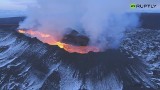 Erupcja wulkanu na Islandii. Długa rzeka lawy 