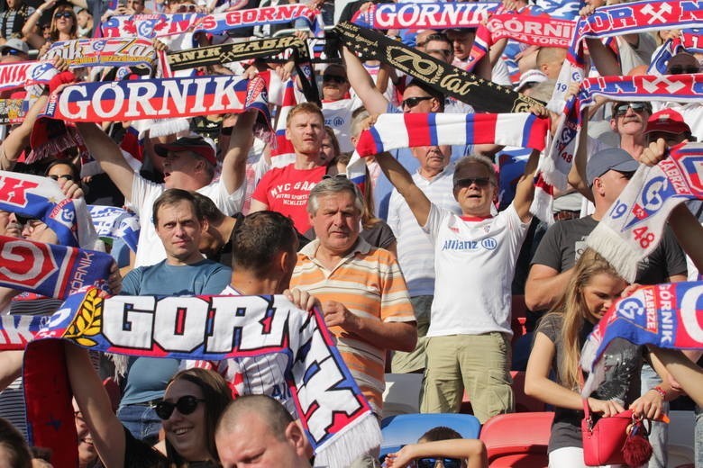 26.07.2019. Kibice na meczu Górnik Zabrze - Zagłębie Lubin....