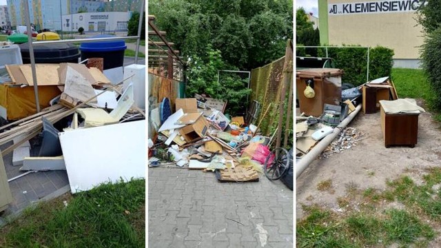Porozrzucane odpady przy śmietnikach to w Koszalinie - niestety - dość częsty widok