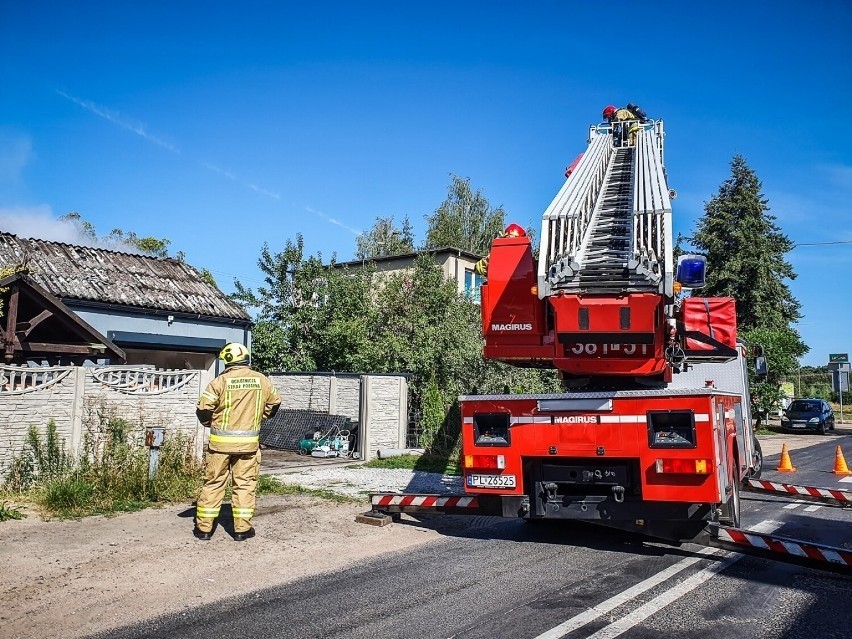 Pożar wybuchł w budynku gospodarczym przy ul. Myśliwskiej w...