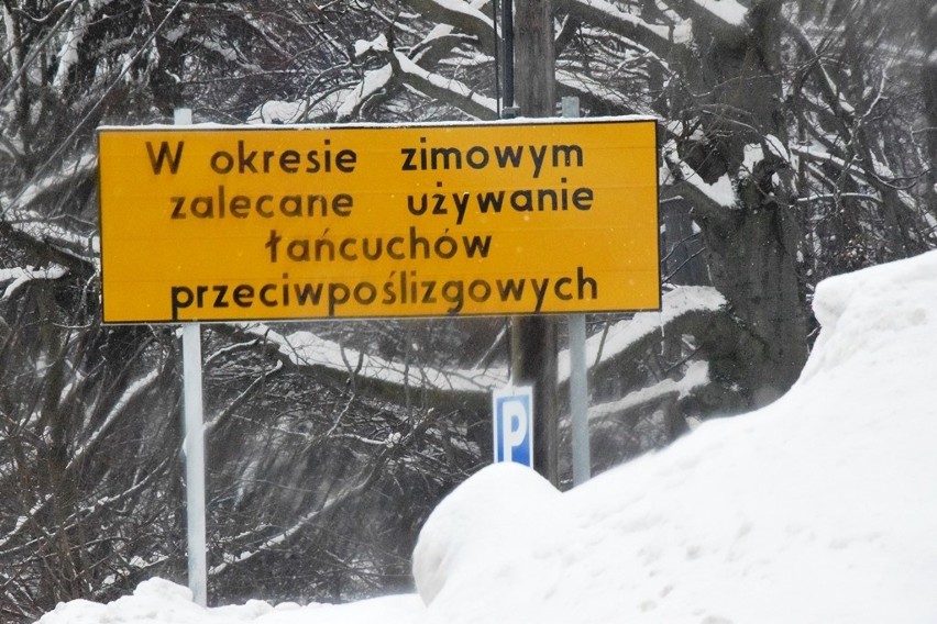 Wyjazd na Przełęcz Salmopolską. Z łańcuchami jest łatwiej....