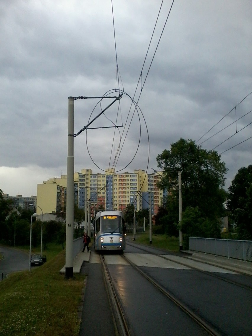 Awaria trakcji tramwajowej przy Stadionie Miejskim