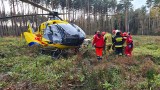 Wypadek na ul Leśnej w Mysłowie w powiecie myszkowskim. Jedna osoba poszkodowana. Przyleciał śmigłowiec LPR 